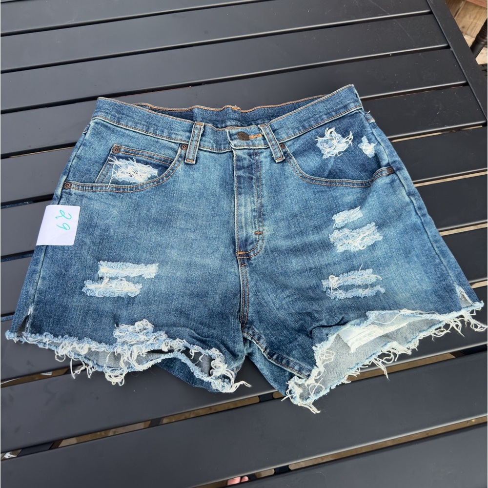 SHORTS Custom Distressed & Bleached Mens Wranglers - size 29